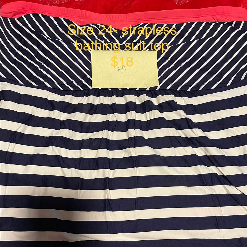 Size 24 strapless bathing suit top